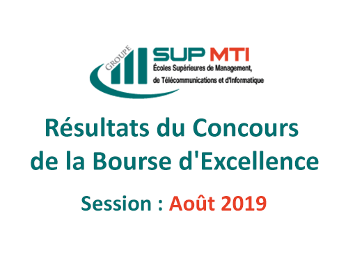 Résultats du concours de la Bourse d’excellence, Session du Août 2019